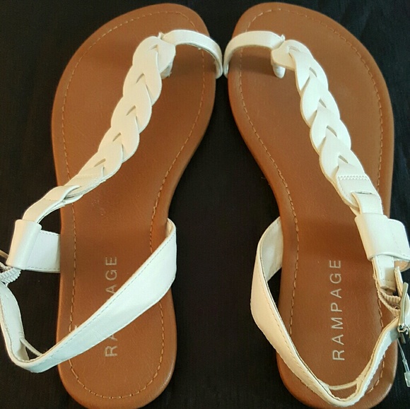 rampage white sandals